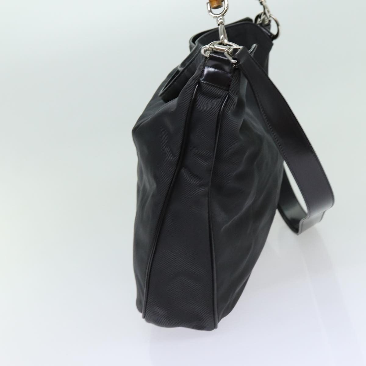 Gucci Bamboo Black Synthetic Handbag (Pre-Owned) Size ONE SIZE - 9 Thumbnail