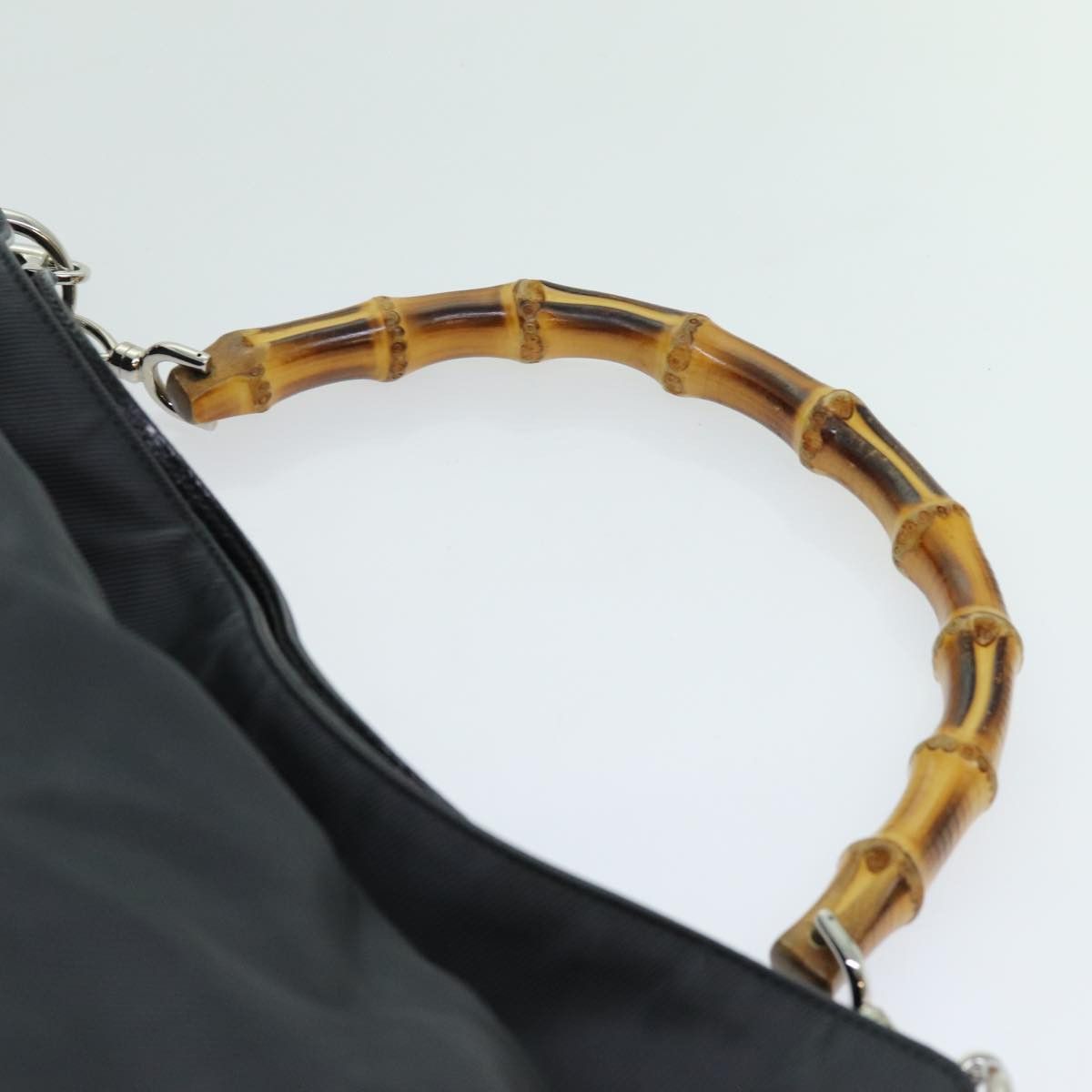 Gucci Bamboo Black Synthetic Handbag (Pre-Owned) Size ONE SIZE - 10 Thumbnail