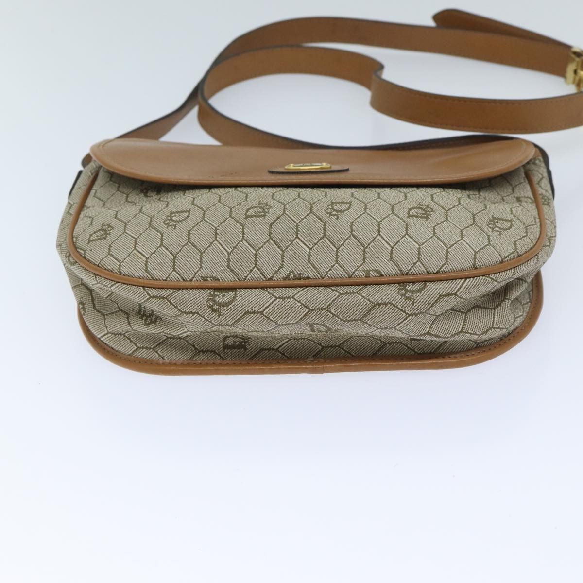 Dior Honeycomb Beige Canvas Shoulder Bag (Pre-Owned) Size ONE SIZE - 3 Thumbnail