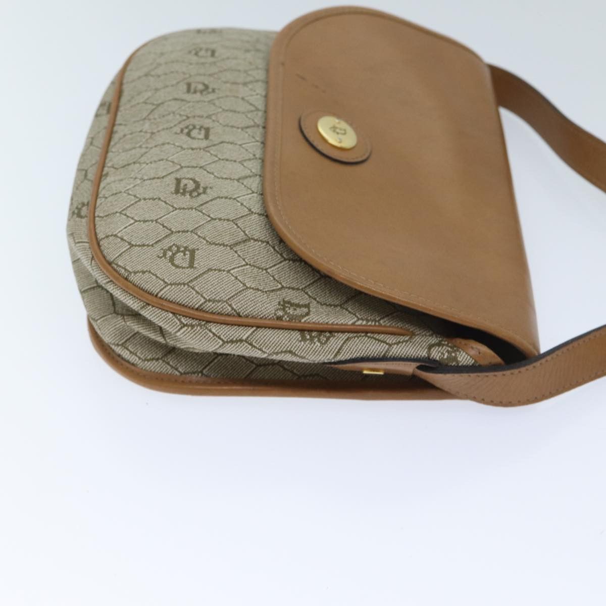 Dior Honeycomb Beige Canvas Shoulder Bag (Pre-Owned) Size ONE SIZE - 14 Thumbnail