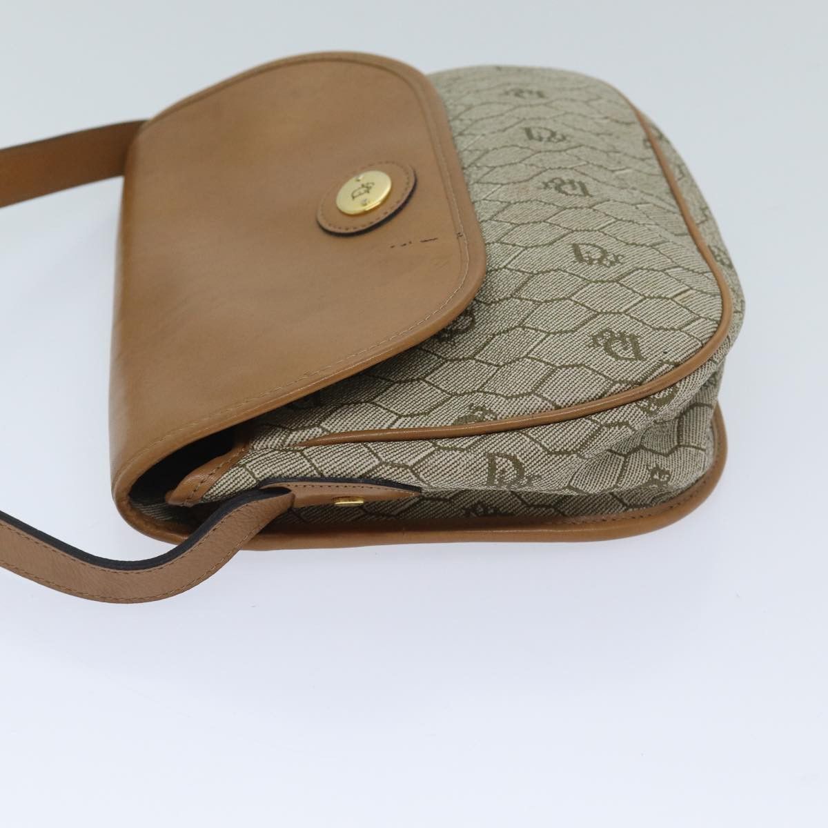 Dior Honeycomb Beige Canvas Shoulder Bag (Pre-Owned) Size ONE SIZE - 13 Thumbnail