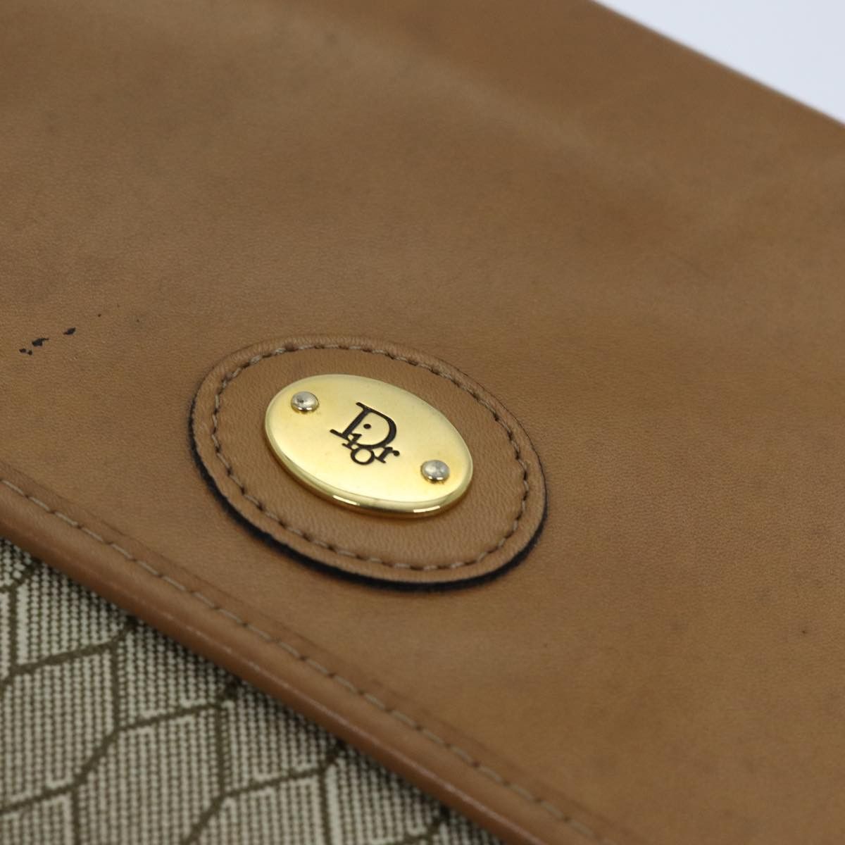 Dior Honeycomb Beige Canvas Shoulder Bag (Pre-Owned) Size ONE SIZE - 11 Thumbnail