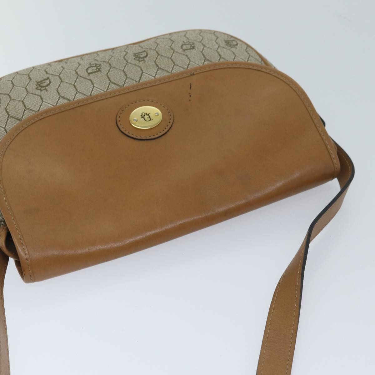 Dior Honeycomb Beige Canvas Shoulder Bag (Pre-Owned) Size ONE SIZE - 4 Thumbnail