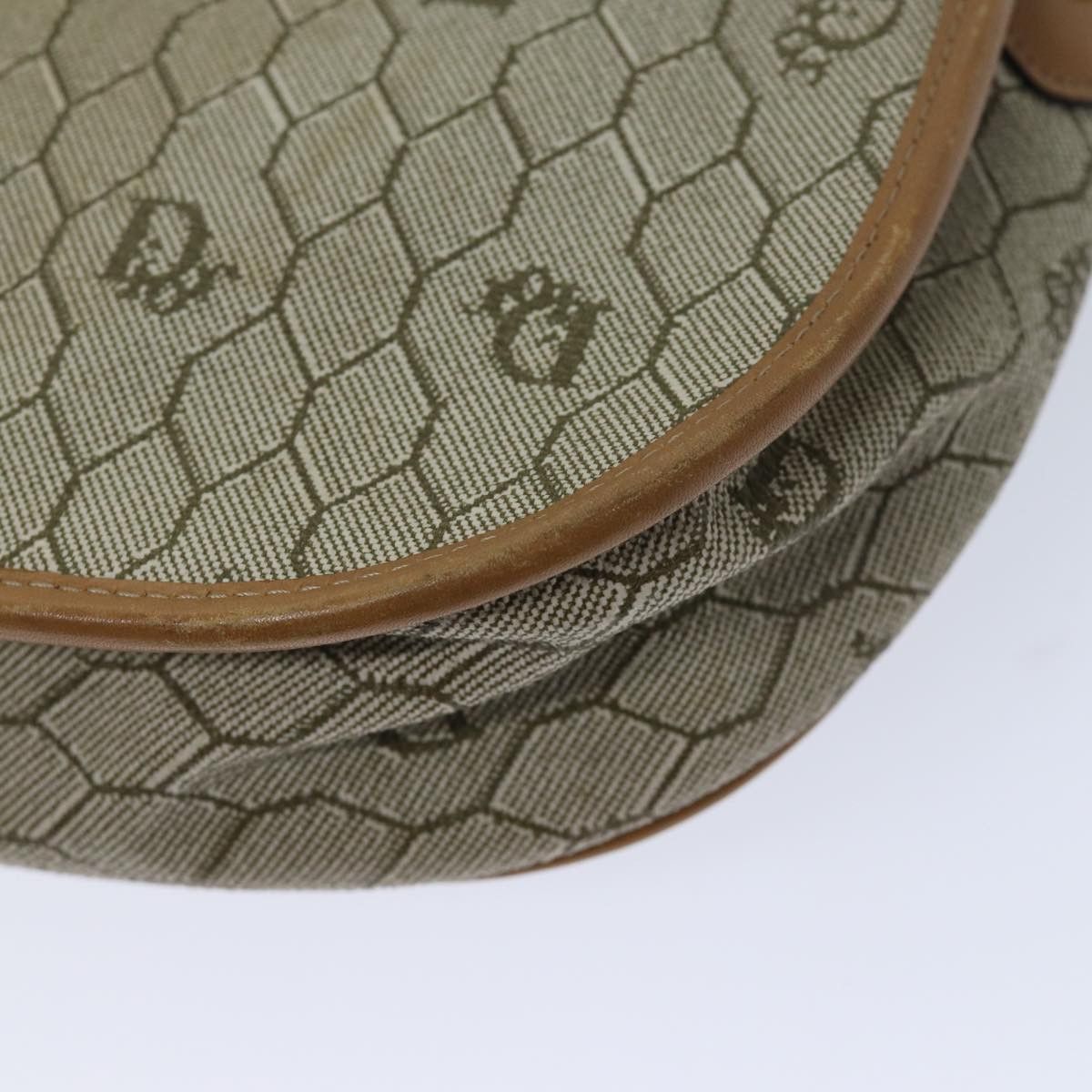 Dior Honeycomb Beige Canvas Shoulder Bag (Pre-Owned) Size ONE SIZE - 8 Thumbnail