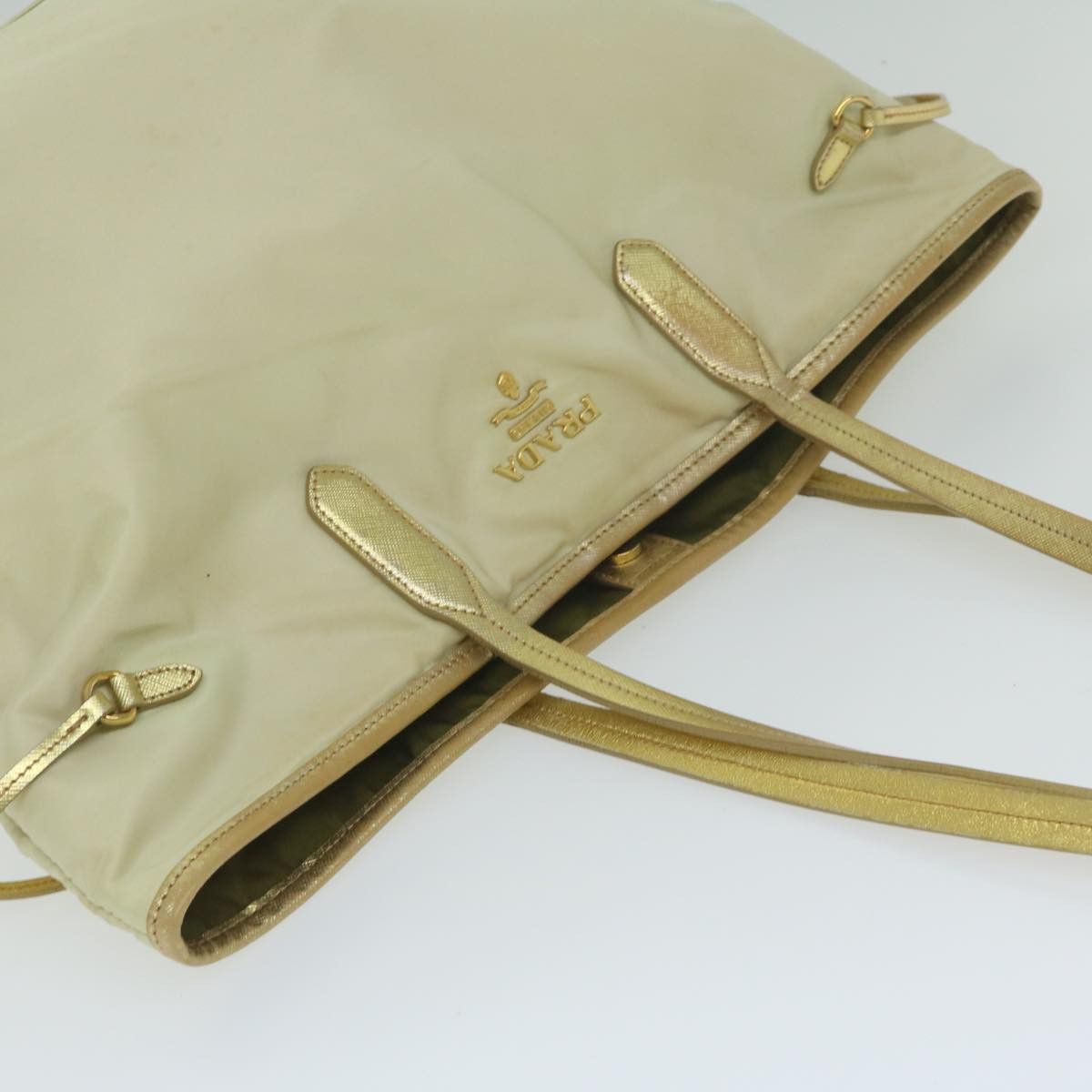 Prada Tessuto Ecru Synthetic Tote Bag (Pre-Owned) Size ONE SIZE - 4 Thumbnail