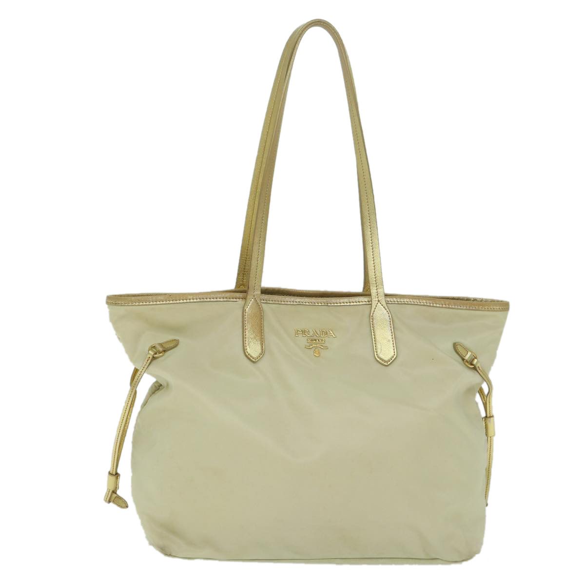 Prada Tessuto Ecru Synthetic Tote Bag (Pre-Owned) Size ONE SIZE - 8 Thumbnail