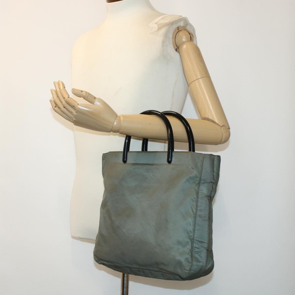 Prada Grey Synthetic Handbag (Pre-Owned) Size ONE SIZE - 8 Thumbnail
