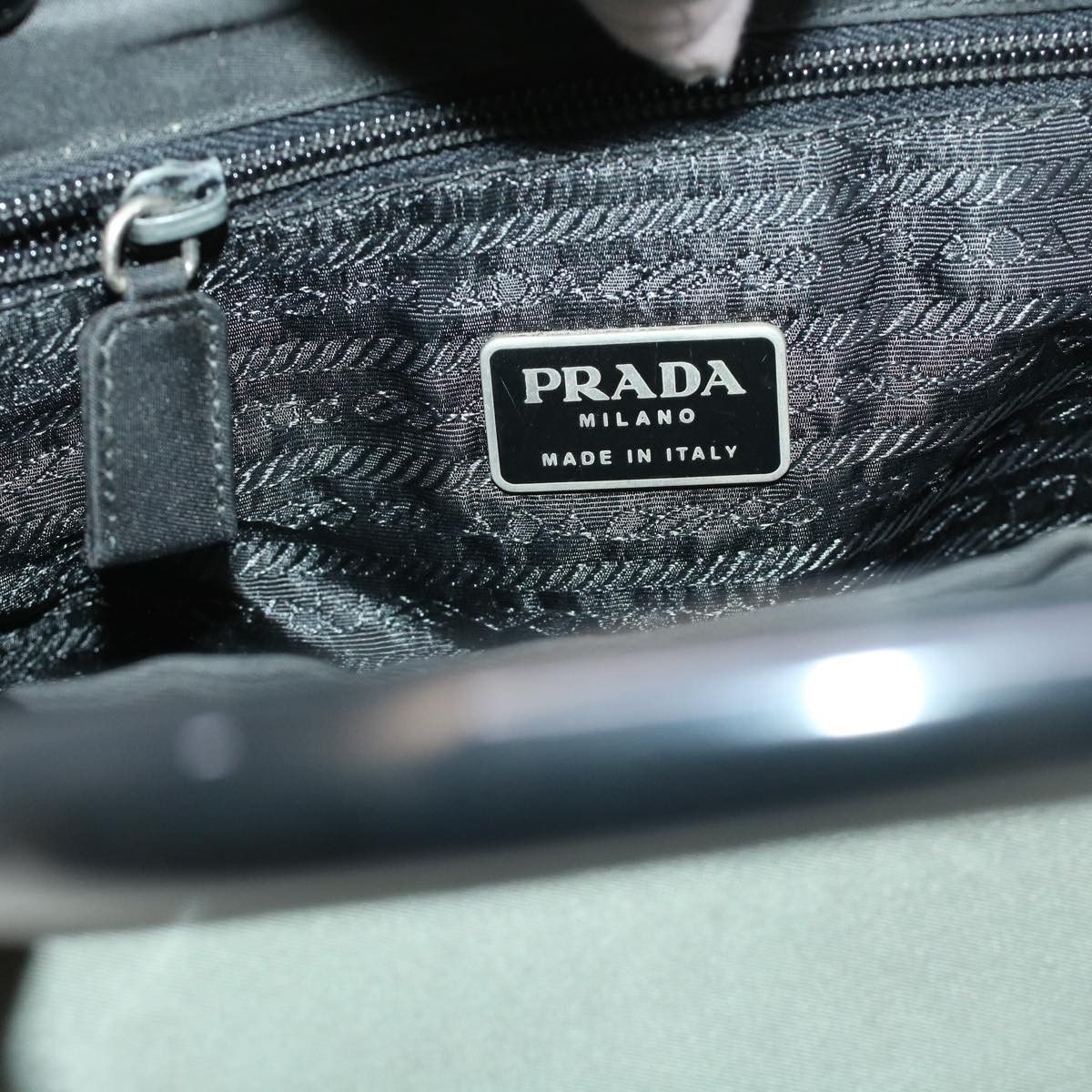 Prada Grey Synthetic Handbag (Pre-Owned) Size ONE SIZE - 7 Thumbnail