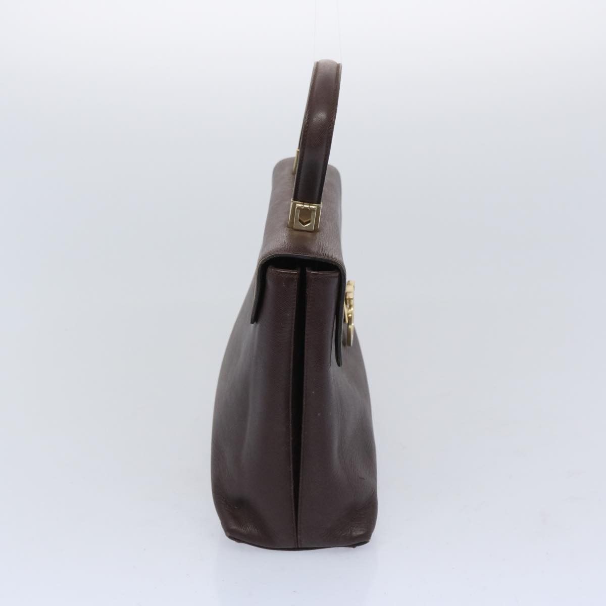 Salvatore Ferragamo Gancini Brown Leather Handbag (Pre-Owned) Size ONE SIZE - 10 Thumbnail