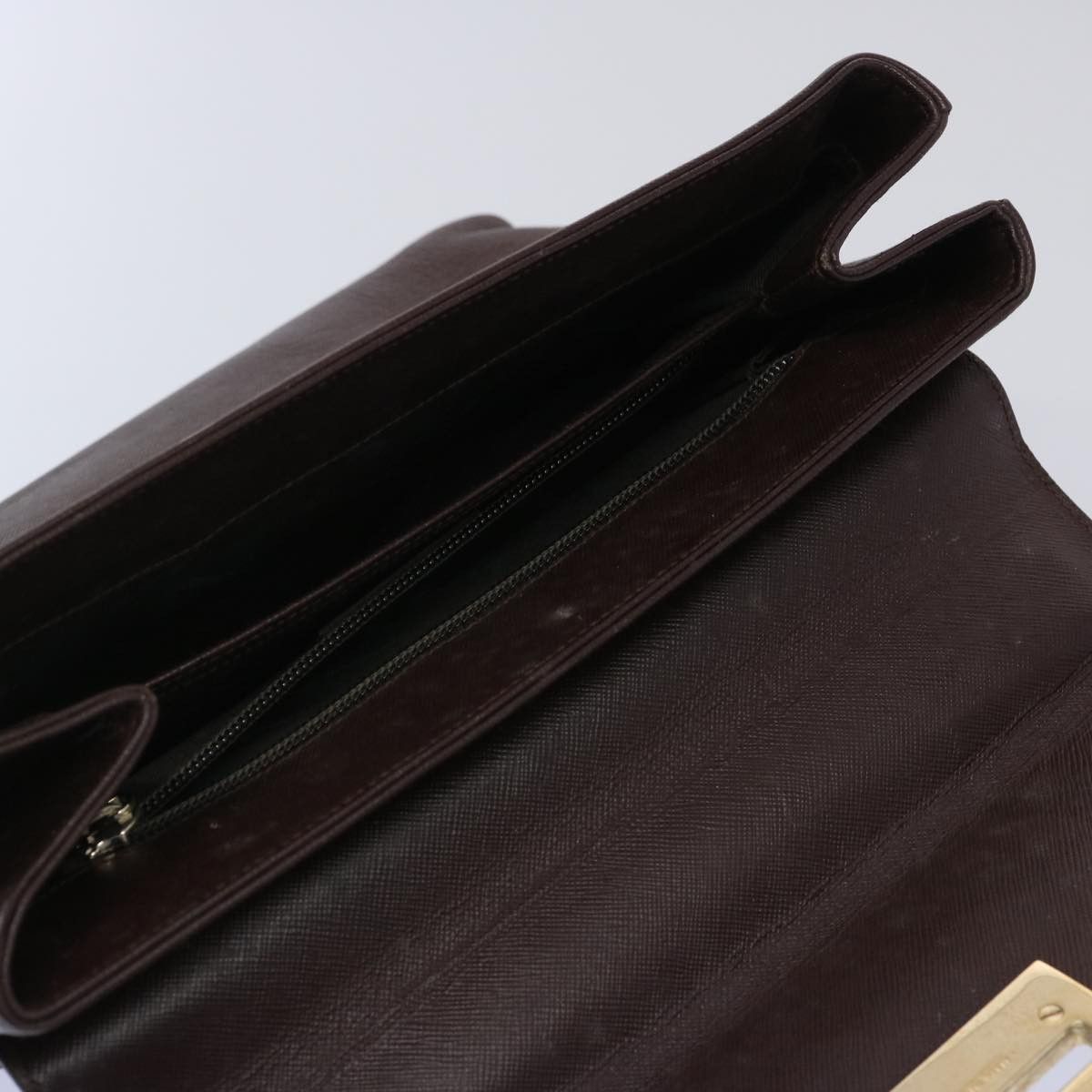 Salvatore Ferragamo Gancini Brown Leather Handbag (Pre-Owned) Size ONE SIZE - 18 Thumbnail