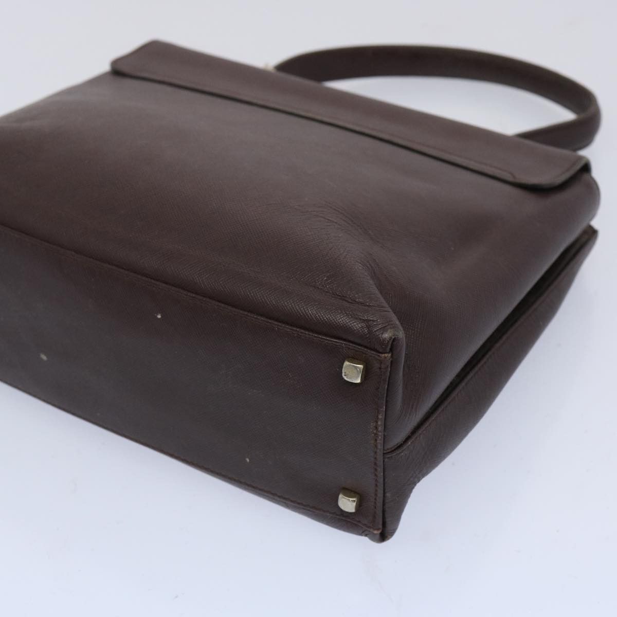 Salvatore Ferragamo Gancini Brown Leather Handbag (Pre-Owned) Size ONE SIZE - 16 Thumbnail