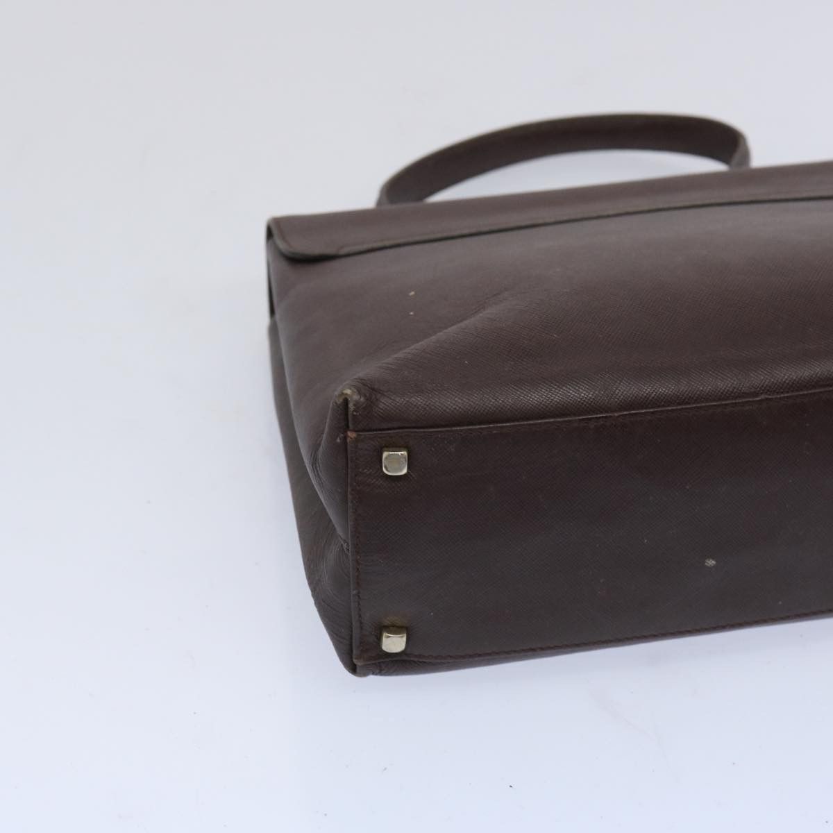 Salvatore Ferragamo Gancini Brown Leather Handbag (Pre-Owned) Size ONE SIZE - 15 Thumbnail