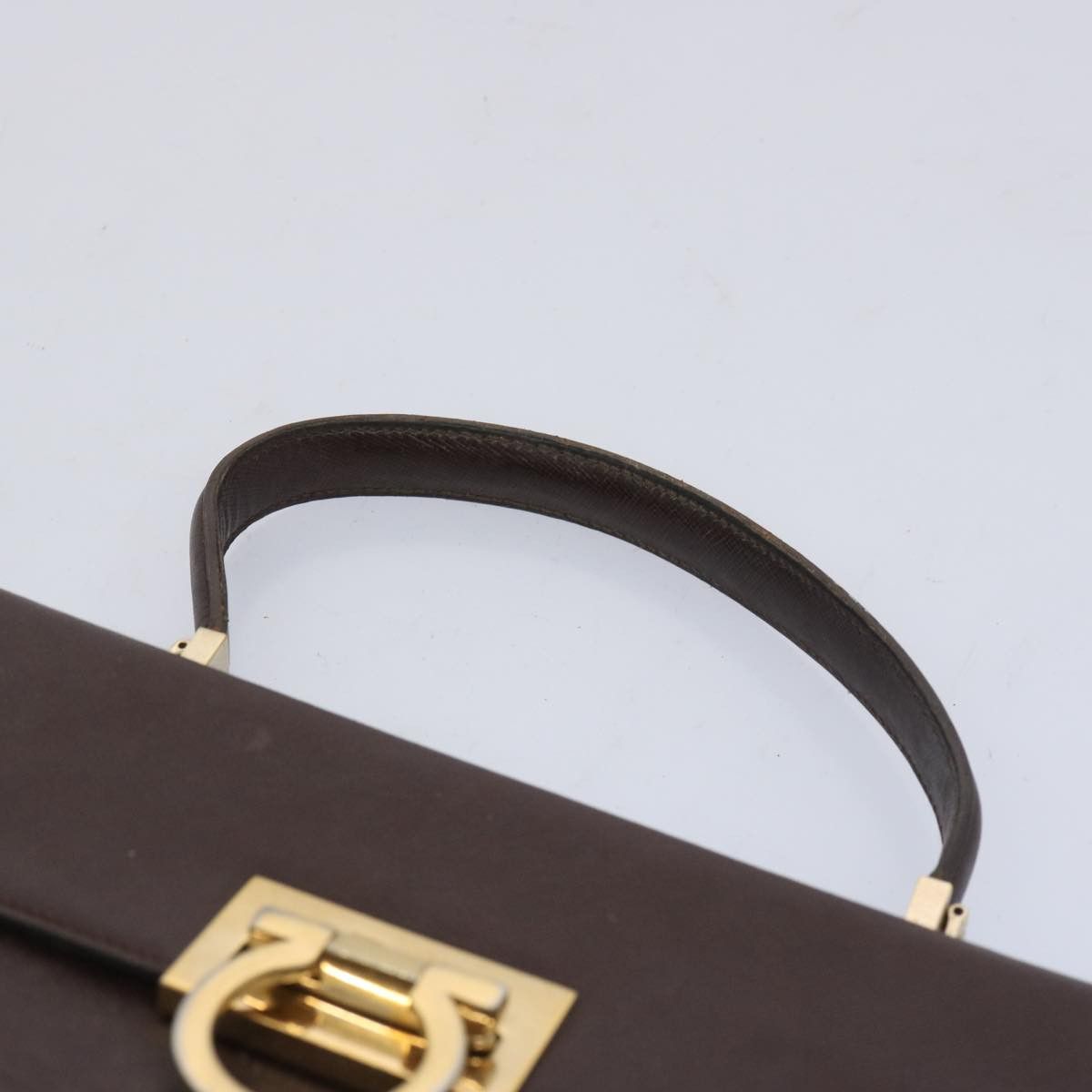 Salvatore Ferragamo Gancini Brown Leather Handbag (Pre-Owned) Size ONE SIZE - 12 Thumbnail