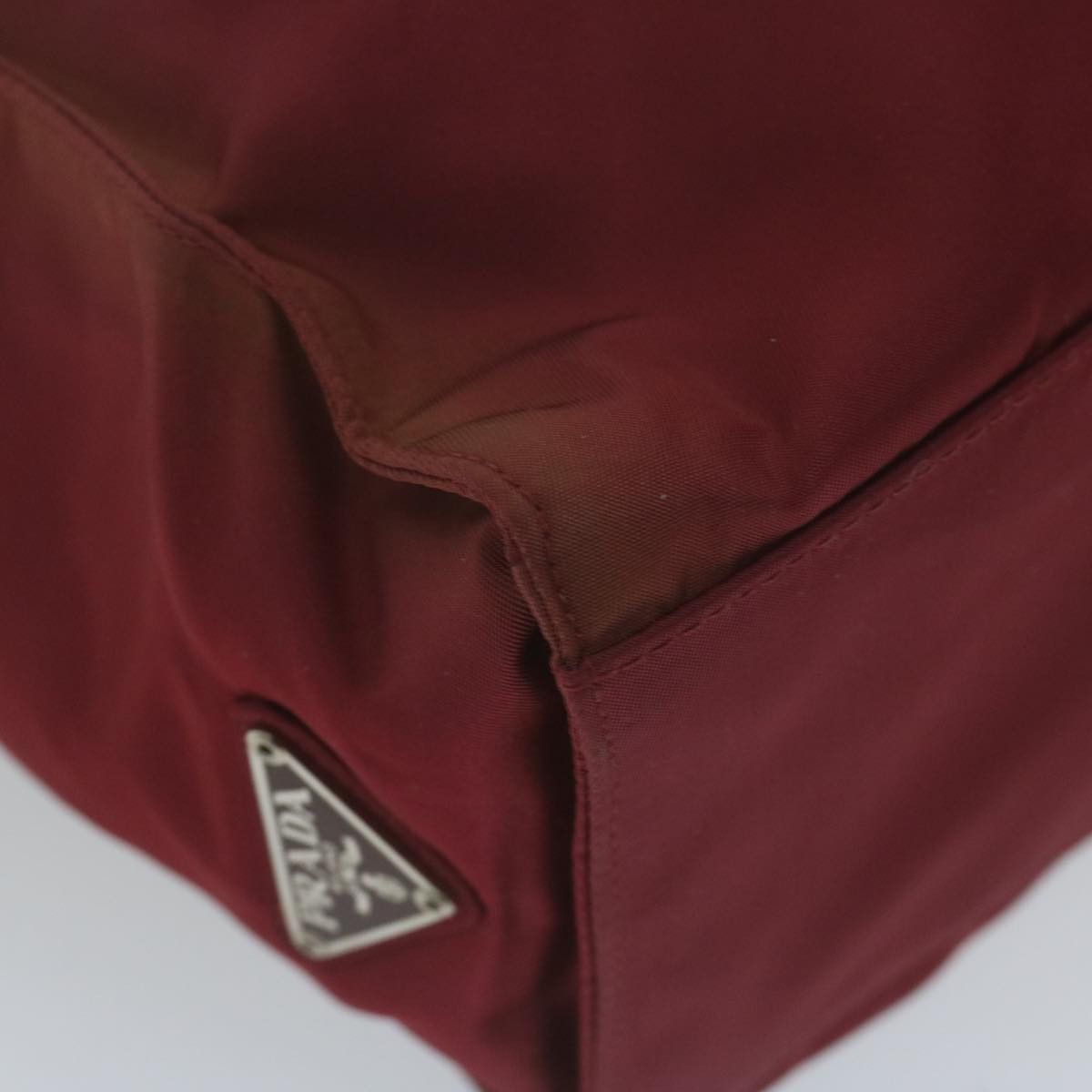 Prada Tessuto Burgundy Synthetic Handbag (Pre-Owned) Size ONE SIZE - 16 Thumbnail