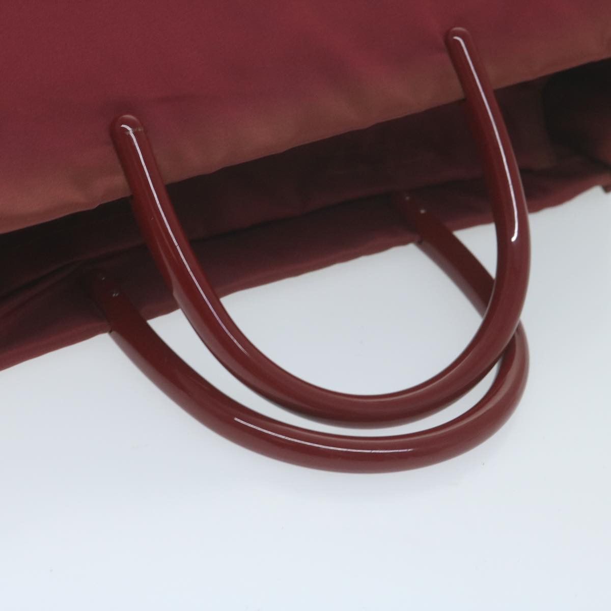 Prada Tessuto Burgundy Synthetic Handbag (Pre-Owned) Size ONE SIZE - 11 Thumbnail