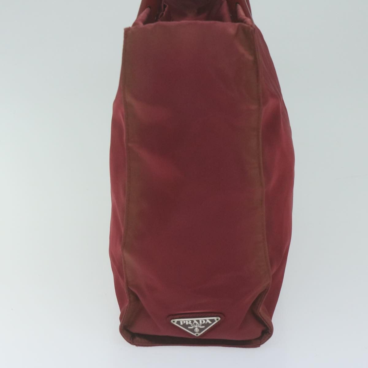 Prada Tessuto Burgundy Synthetic Handbag (Pre-Owned) Size ONE SIZE - 14 Thumbnail