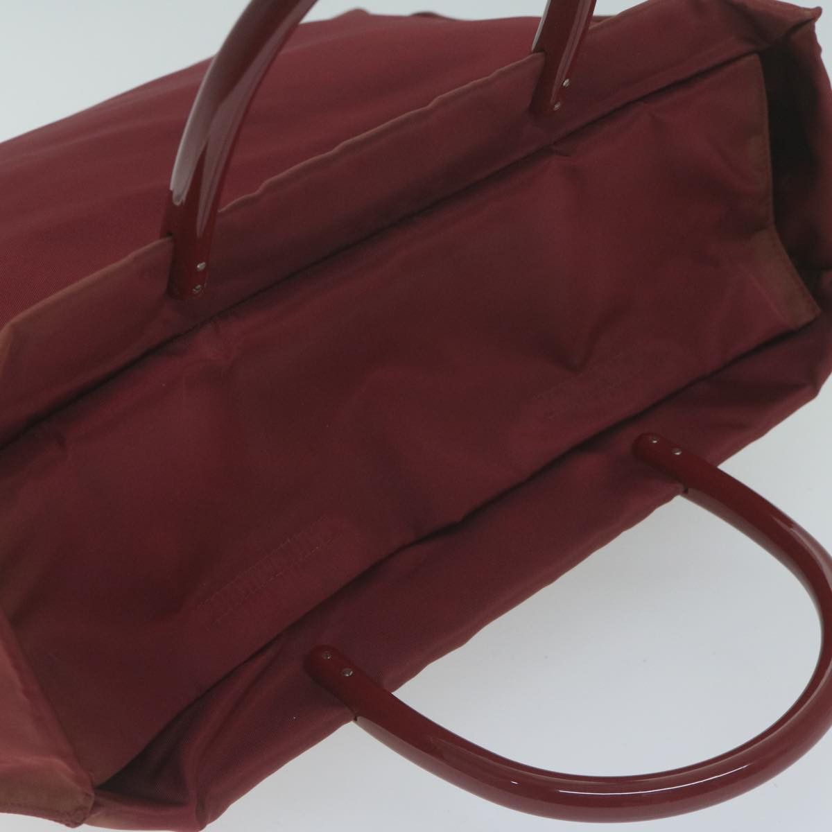 Prada Tessuto Burgundy Synthetic Handbag (Pre-Owned) Size ONE SIZE - 13 Thumbnail