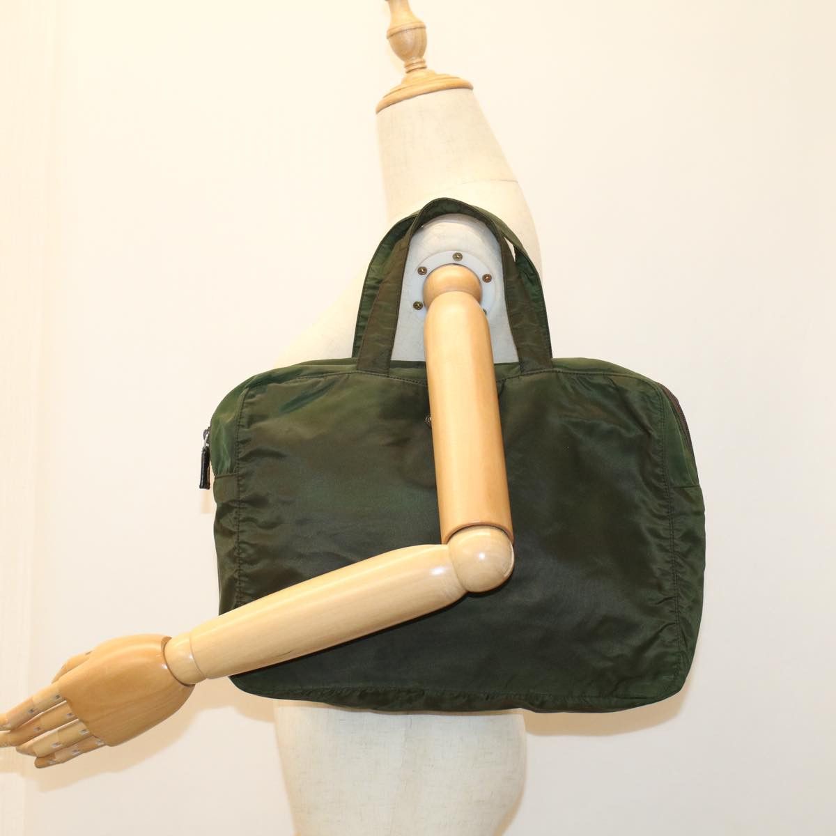 Prada Green Synthetic Handbag (Pre-Owned) Size ONE SIZE - 7 Thumbnail