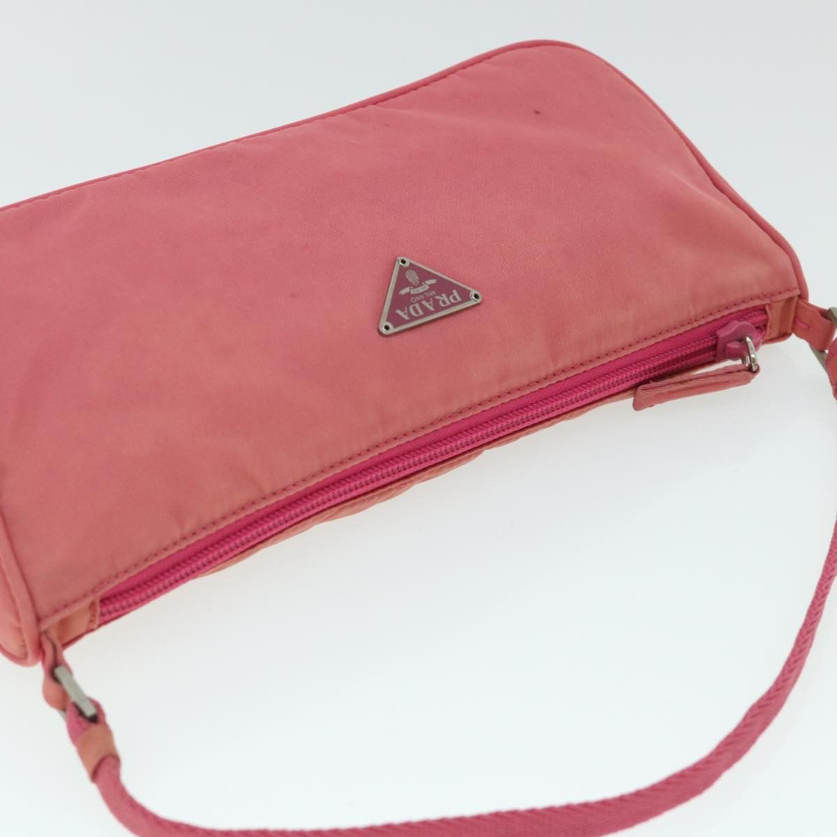 Prada Tessuto Pink Synthetic Handbag (Pre-Owned) Size ONE SIZE - 4 Thumbnail