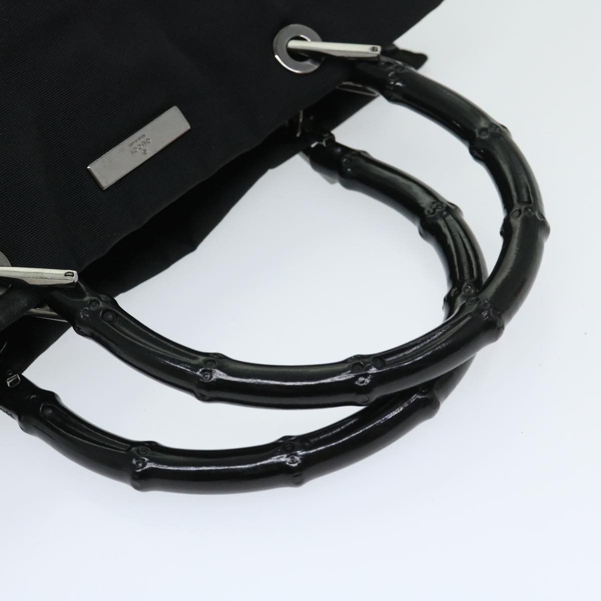 Gucci Bamboo Black Synthetic Handbag (Pre-Owned) Size ONE SIZE - 14 Thumbnail