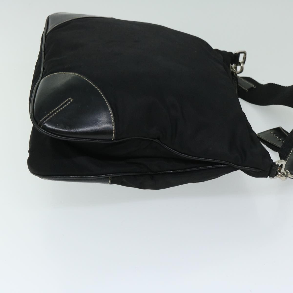 Prada Tessuto Black Canvas Shoulder Bag (Pre-Owned) Size ONE SIZE - 10 Thumbnail