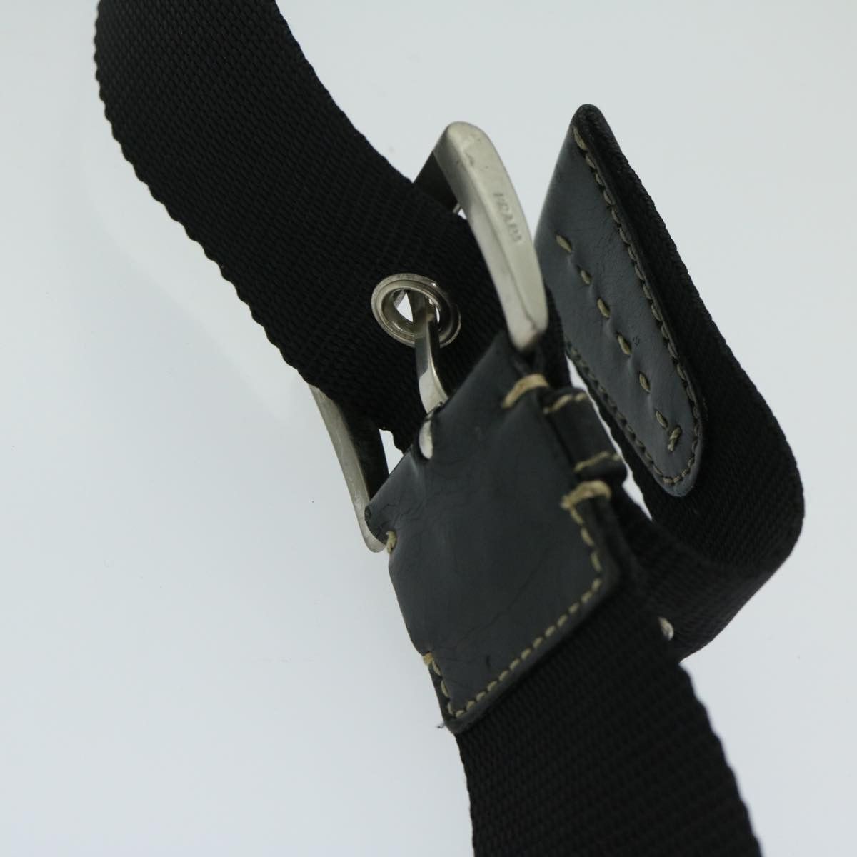 Prada Tessuto Black Canvas Shoulder Bag (Pre-Owned) Size ONE SIZE - 14 Thumbnail