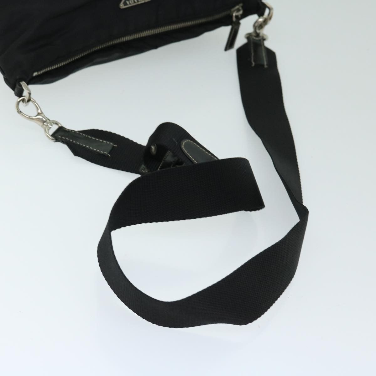 Prada Tessuto Black Canvas Shoulder Bag (Pre-Owned) Size ONE SIZE - 13 Thumbnail