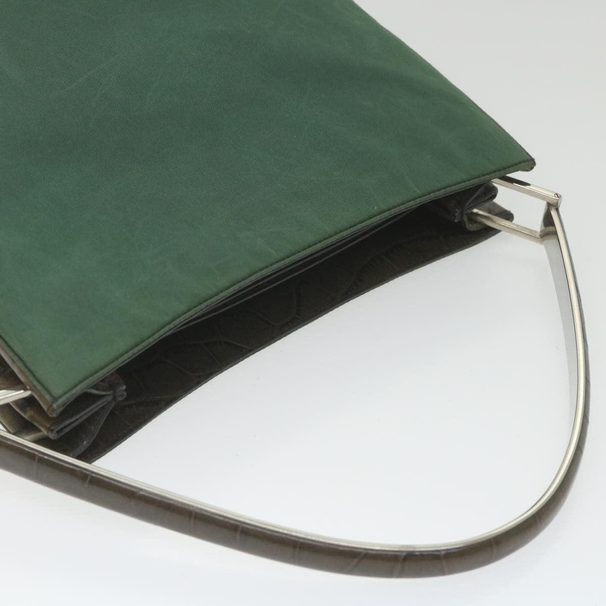 Prada Tessuto Green Synthetic Shoulder Bag (Pre-Owned) Size ONE SIZE - 4 Thumbnail