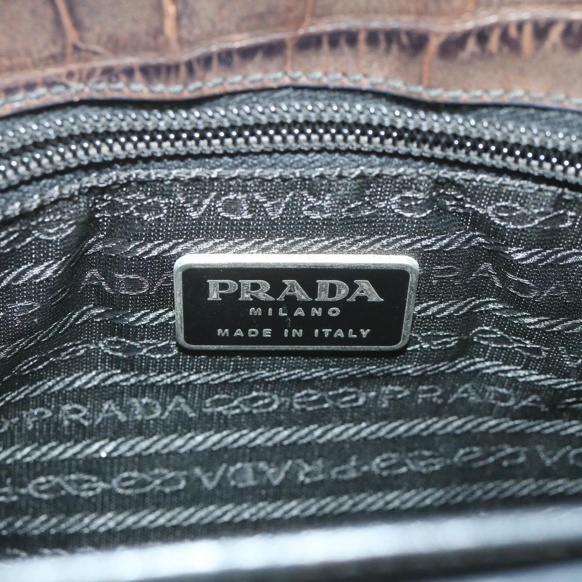 Prada Tessuto Green Synthetic Shoulder Bag (Pre-Owned) Size ONE SIZE - 8 Thumbnail