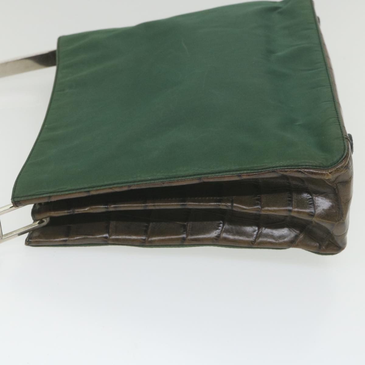 Prada Tessuto Green Synthetic Shoulder Bag (Pre-Owned) Size ONE SIZE - 14 Thumbnail
