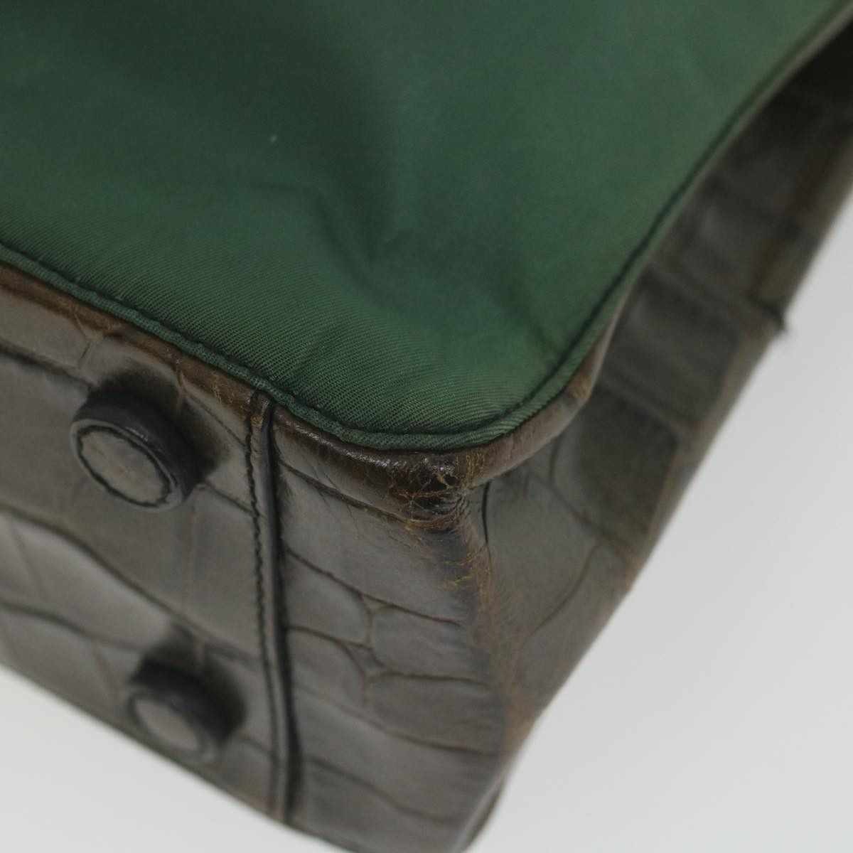 Prada Tessuto Green Synthetic Shoulder Bag (Pre-Owned) Size ONE SIZE - 16 Thumbnail