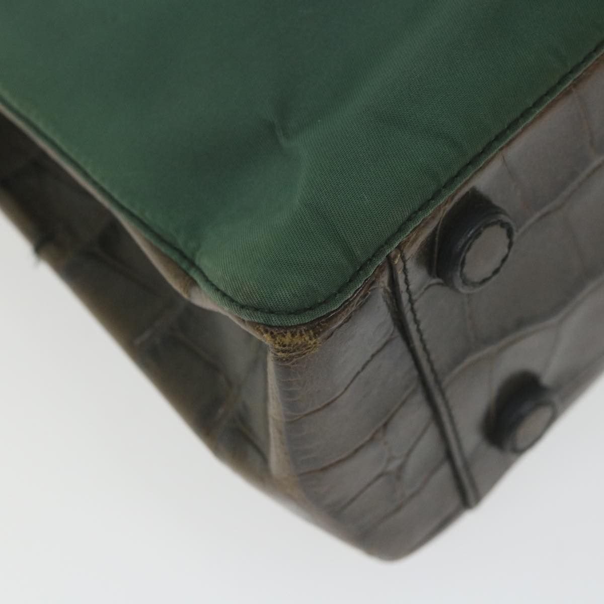 Prada Tessuto Green Synthetic Shoulder Bag (Pre-Owned) Size ONE SIZE - 19 Thumbnail