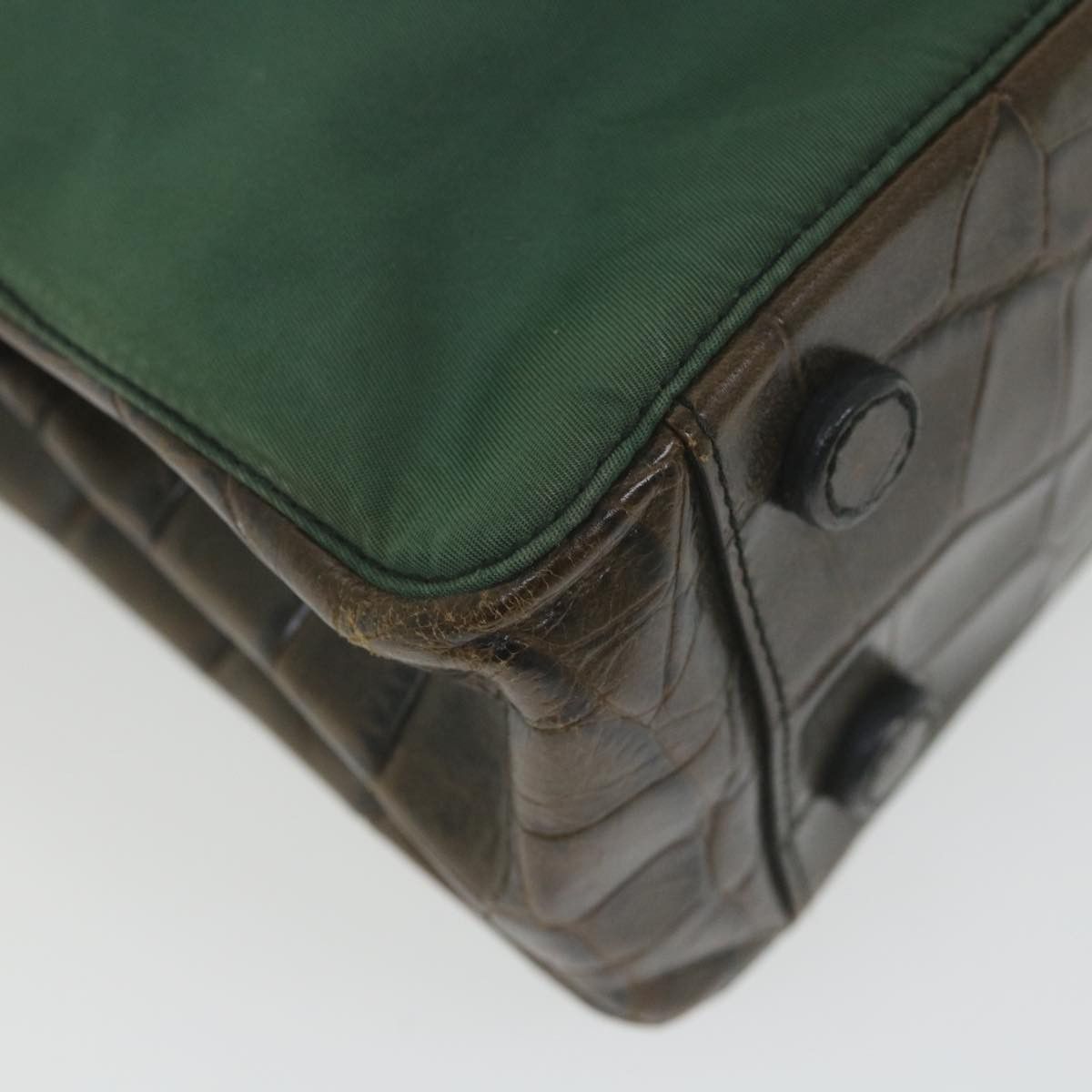 Prada Tessuto Green Synthetic Shoulder Bag (Pre-Owned) Size ONE SIZE - 18 Thumbnail