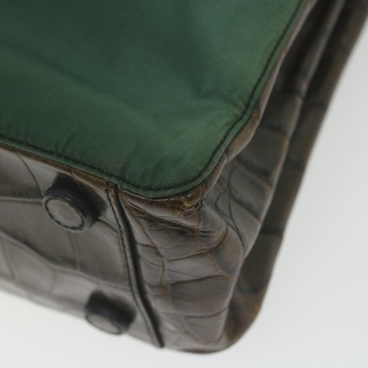 Prada Tessuto Green Synthetic Shoulder Bag (Pre-Owned) Size ONE SIZE - 10 Thumbnail