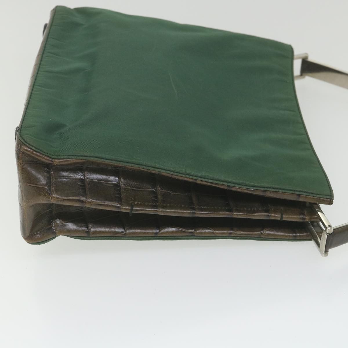 Prada Tessuto Green Synthetic Shoulder Bag (Pre-Owned) Size ONE SIZE - 12 Thumbnail