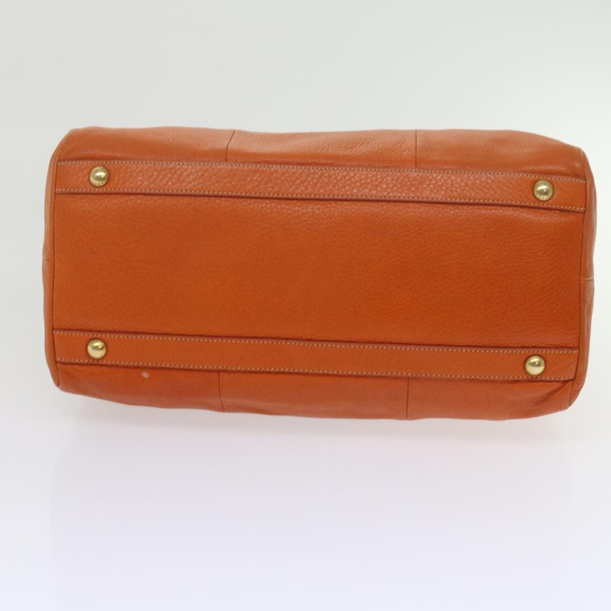 Prada Orange Leather Handbag (Pre-Owned) Size ONE SIZE - 3 Thumbnail