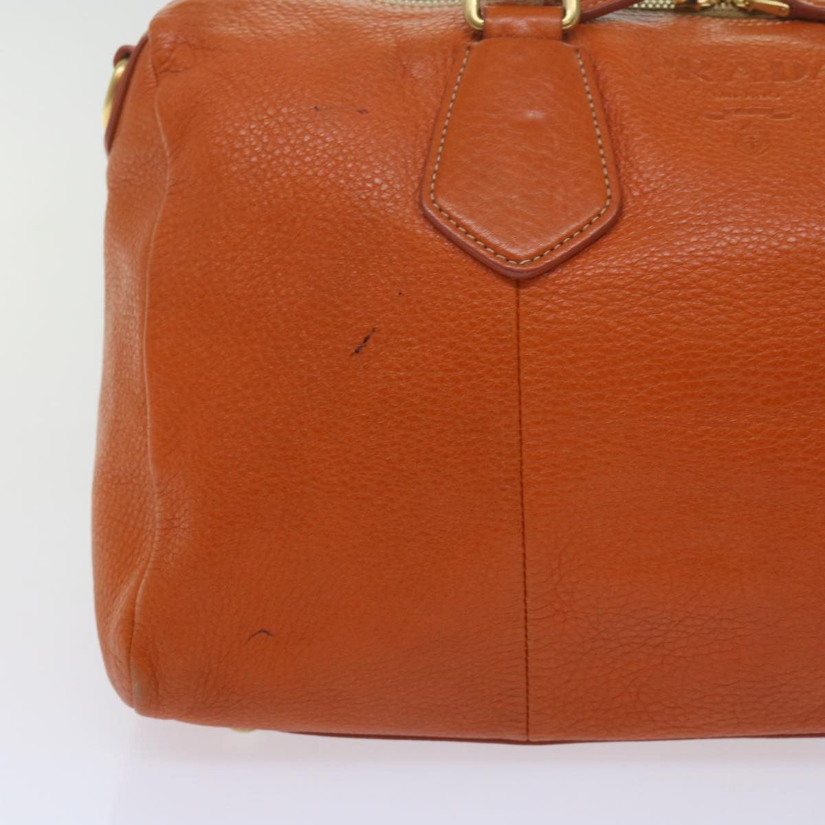Prada Orange Leather Handbag (Pre-Owned) Size ONE SIZE - 13 Thumbnail