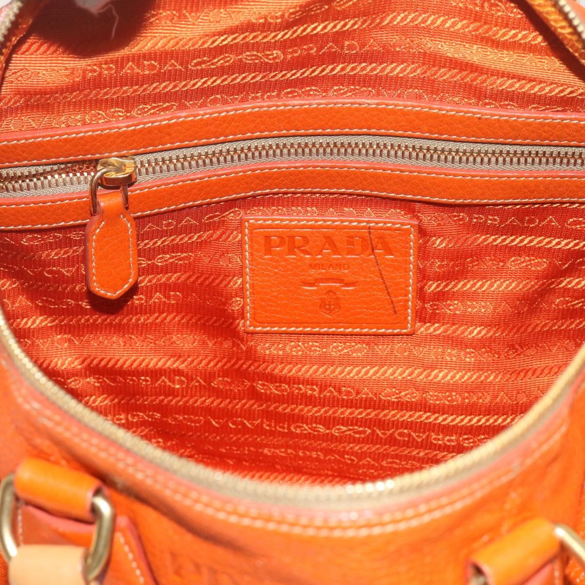 Prada Orange Leather Handbag (Pre-Owned) Size ONE SIZE - 8 Thumbnail