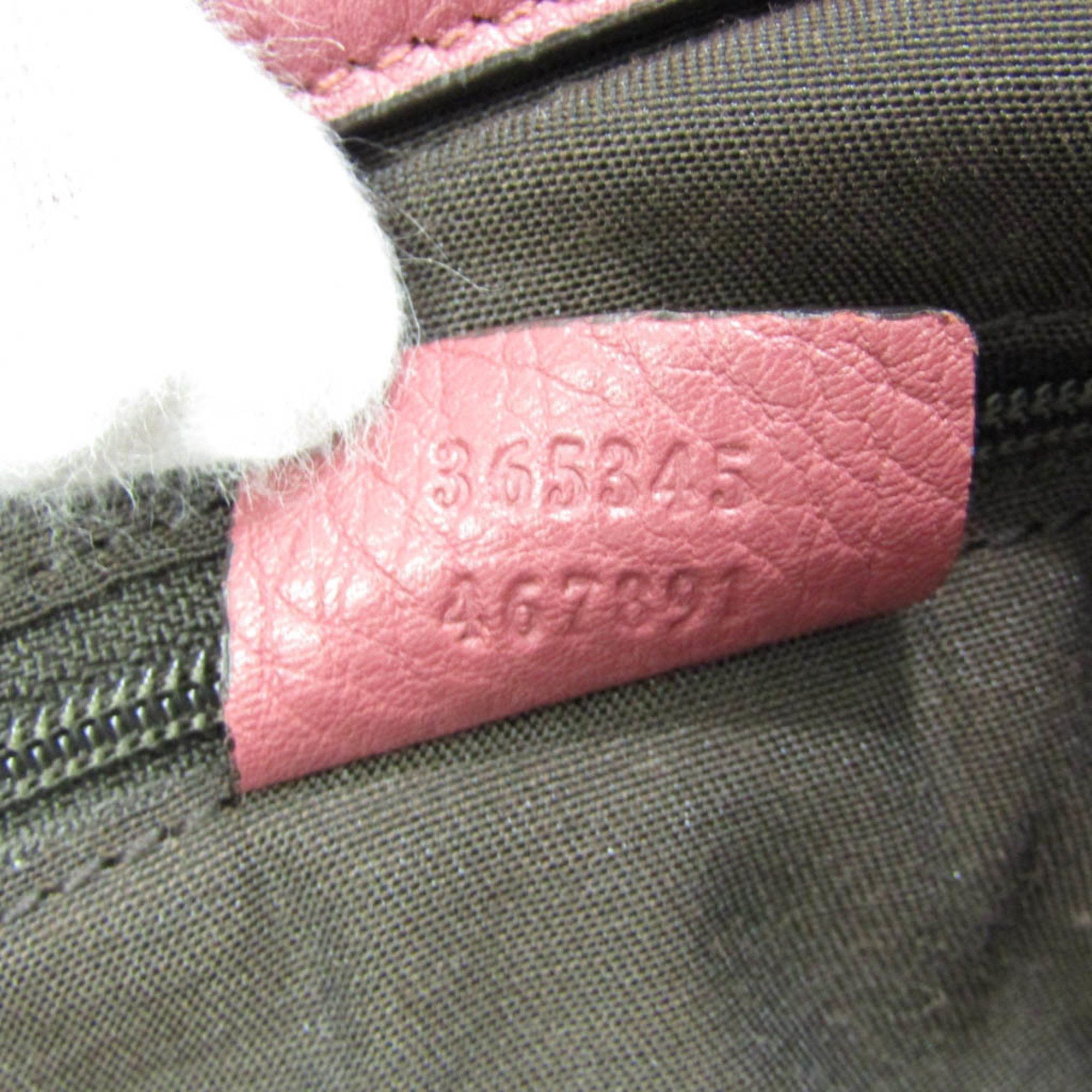 Gucci Bamboo Pink Leather Tote Bag (Pre-Owned) Size ONE SIZE - 4 Thumbnail