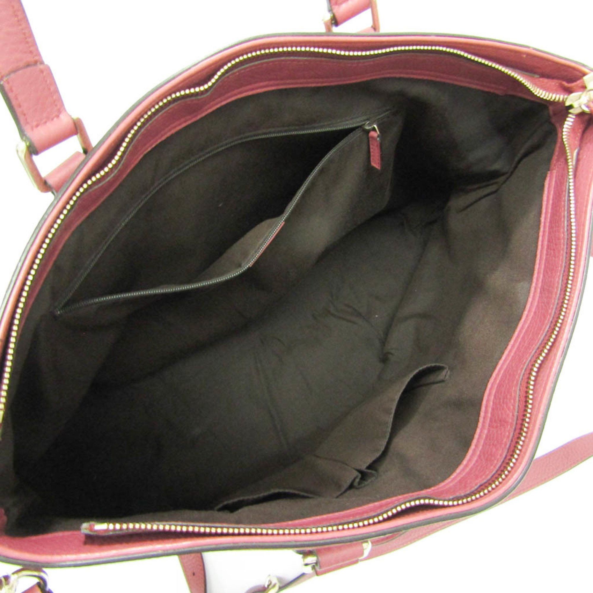 Gucci Bamboo Pink Leather Tote Bag (Pre-Owned) Size ONE SIZE - 3 Thumbnail