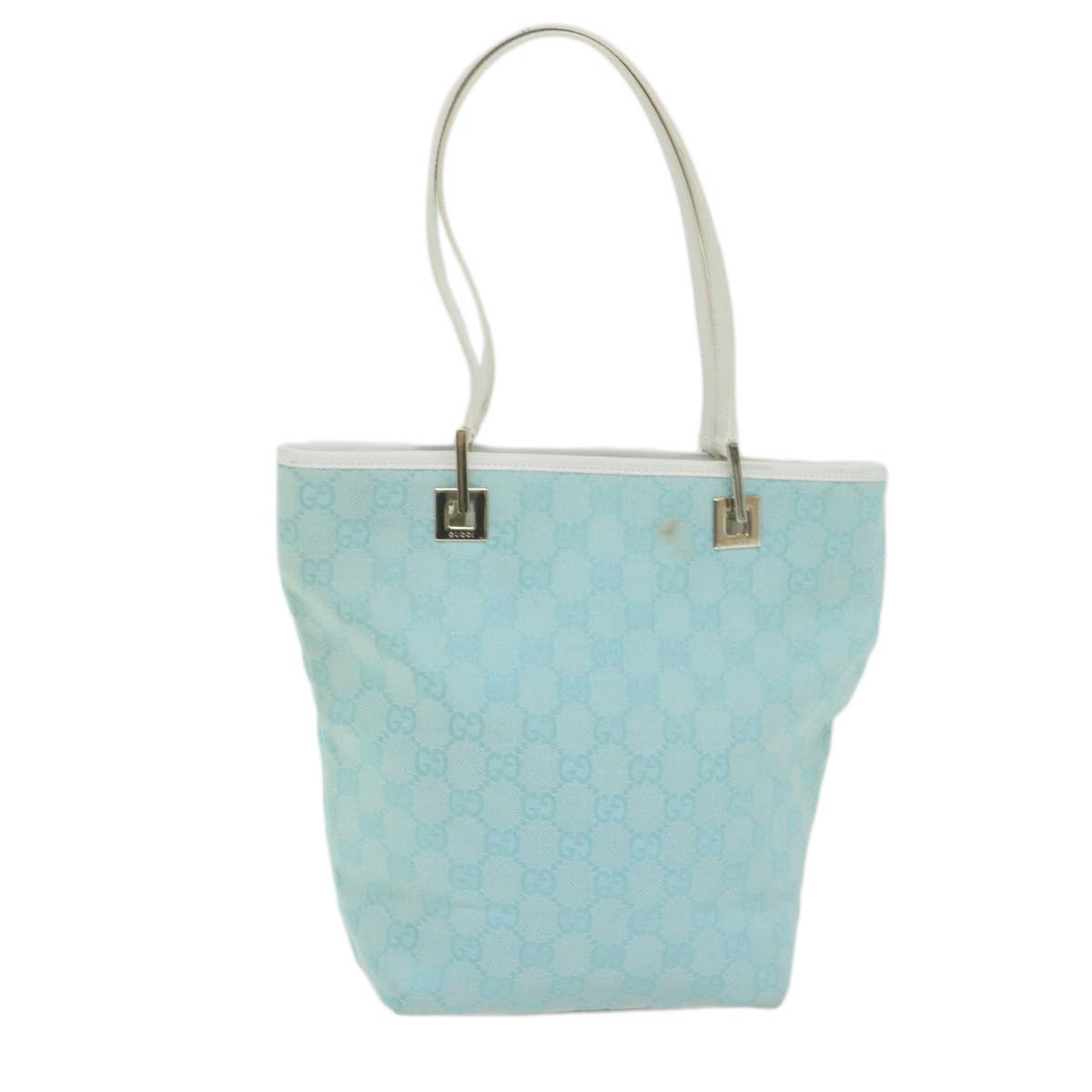 Gucci Gg Canvas Blue Canvas Tote Bag (Pre-Owned) Size ONE SIZE - 2 Thumbnail