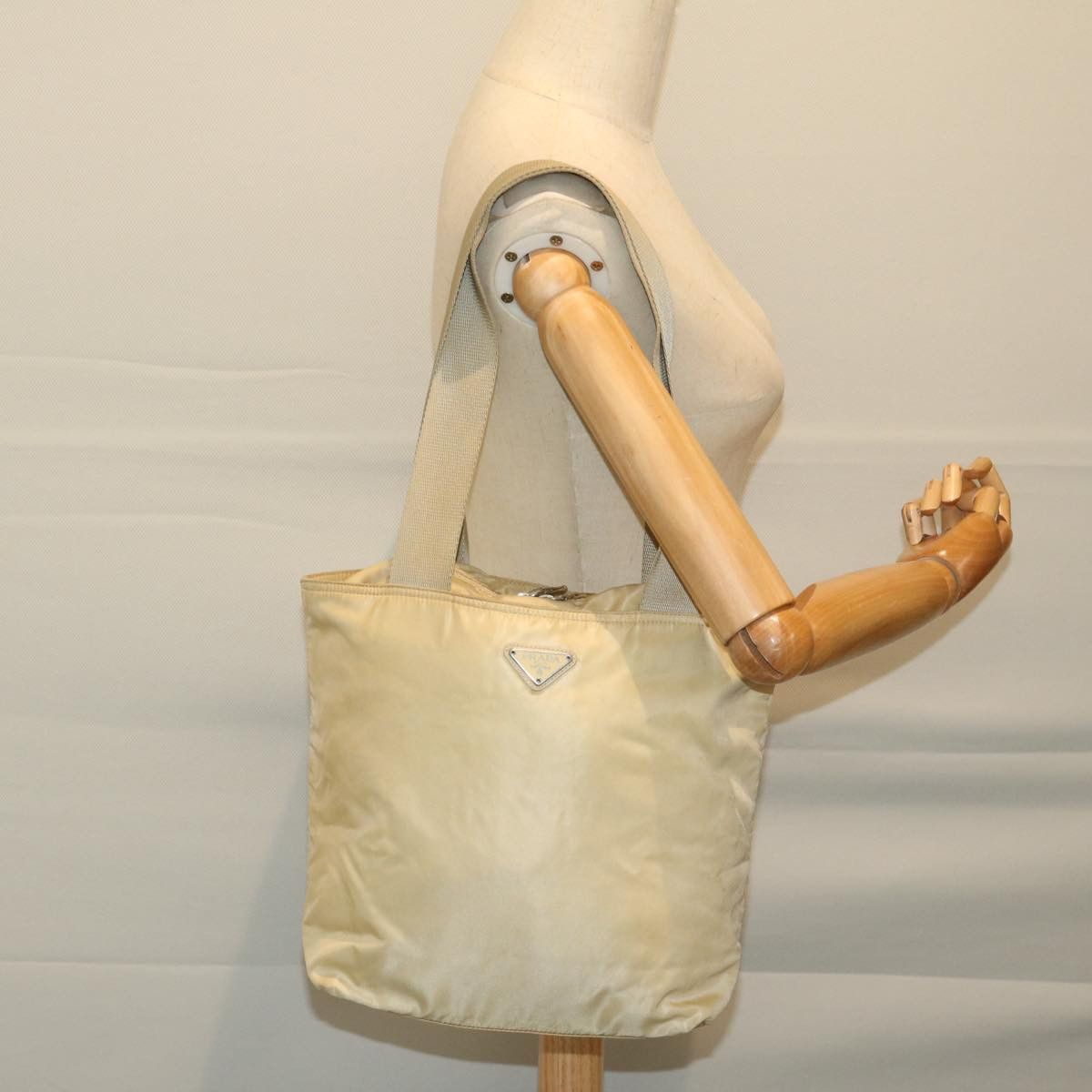 Prada Tessuto Beige Synthetic Shoulder Bag (Pre-Owned) Size ONE SIZE - 7 Thumbnail