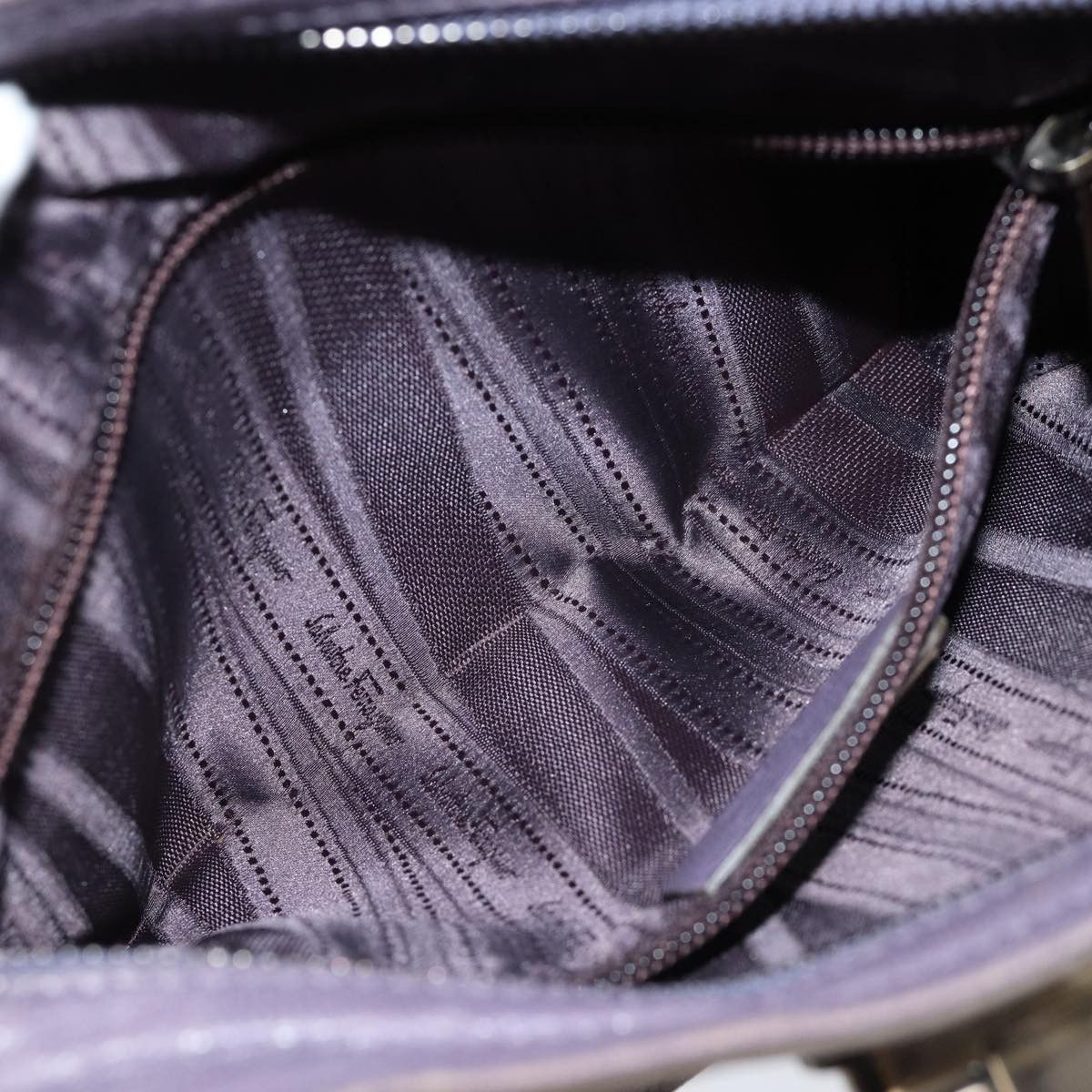 Salvatore Ferragamo Gancini Purple Leather Handbag (Pre-Owned) Size ONE SIZE - 5 Thumbnail