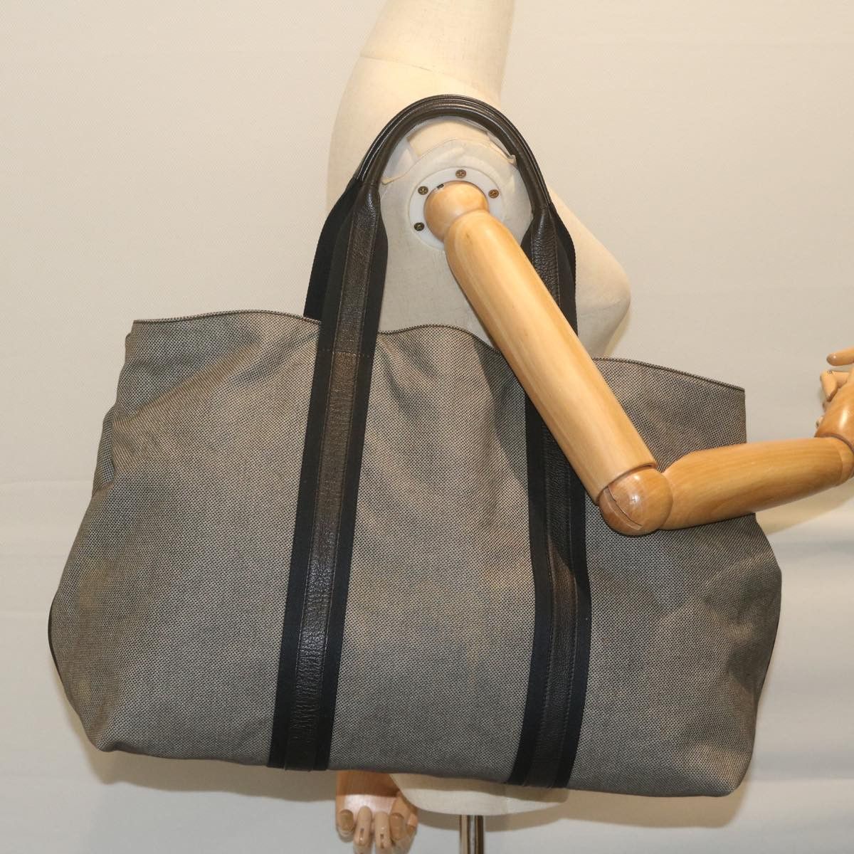 Bottega Veneta Cabas Grey Canvas Tote Bag (Pre-Owned) Size ONE SIZE - 7 Thumbnail