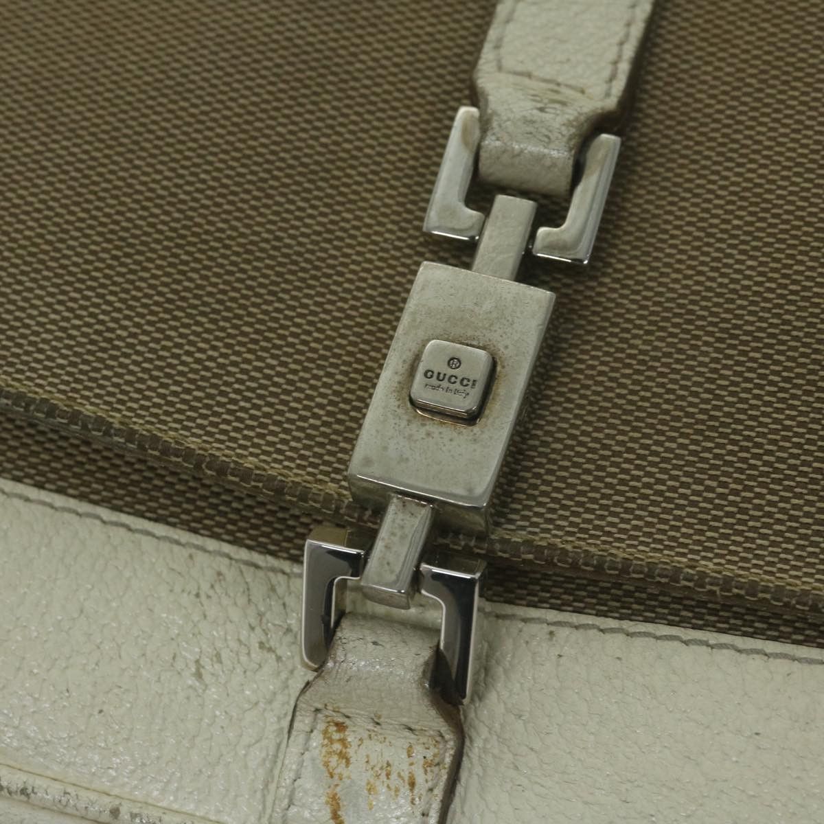 Gucci Jackie Beige Canvas Shoulder Bag (Pre-Owned) Size ONE SIZE - 19 Thumbnail
