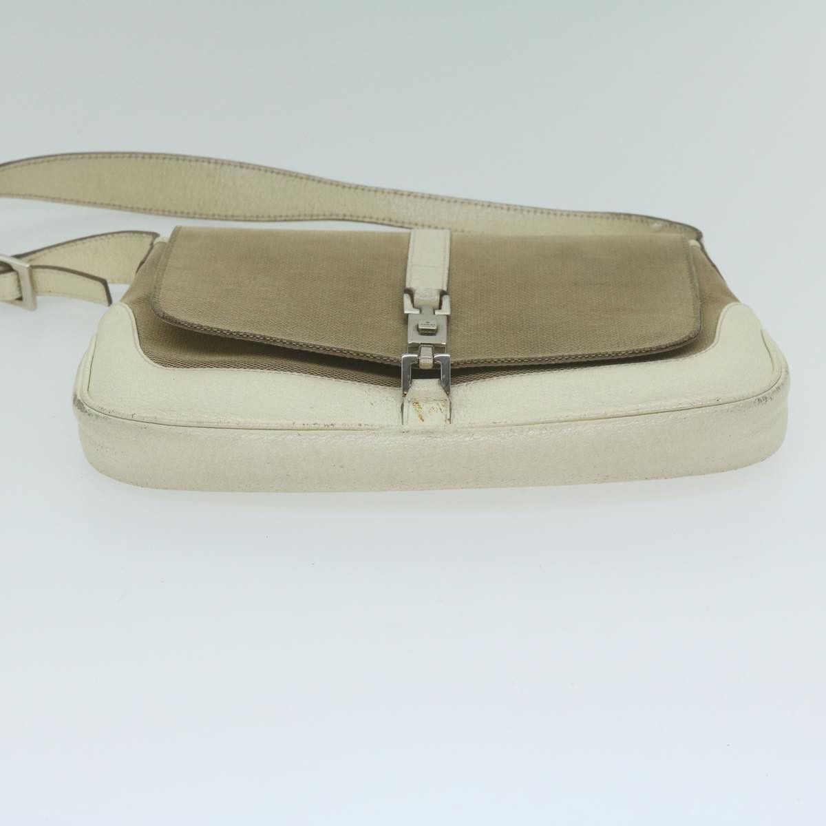 Gucci Jackie Beige Canvas Shoulder Bag (Pre-Owned) Size ONE SIZE - 3 Thumbnail