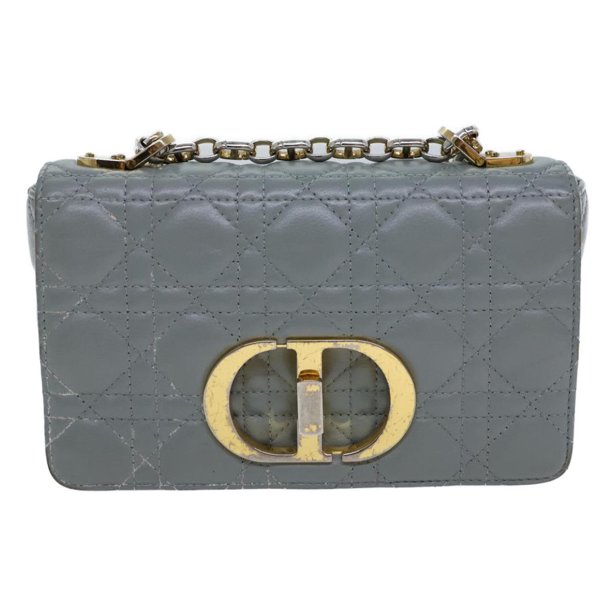 Dior Caro Grey Leather Shoulder Bag (Pre-Owned) Size ONE SIZE - 13 Thumbnail