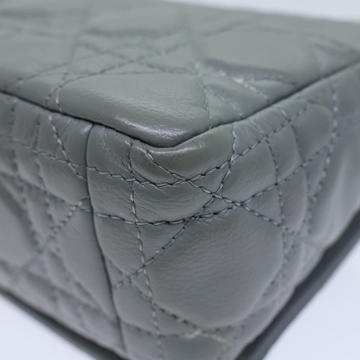 Dior Caro Grey Leather Shoulder Bag (Pre-Owned) Size ONE SIZE - 17 Thumbnail