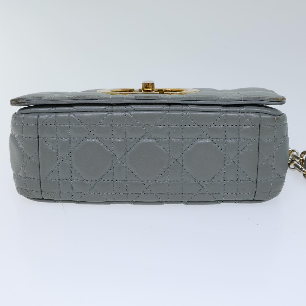 Dior Caro Grey Leather Shoulder Bag (Pre-Owned) Size ONE SIZE - 3 Thumbnail