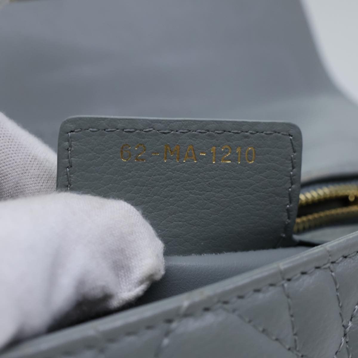 Dior Caro Grey Leather Shoulder Bag (Pre-Owned) Size ONE SIZE - 6 Thumbnail